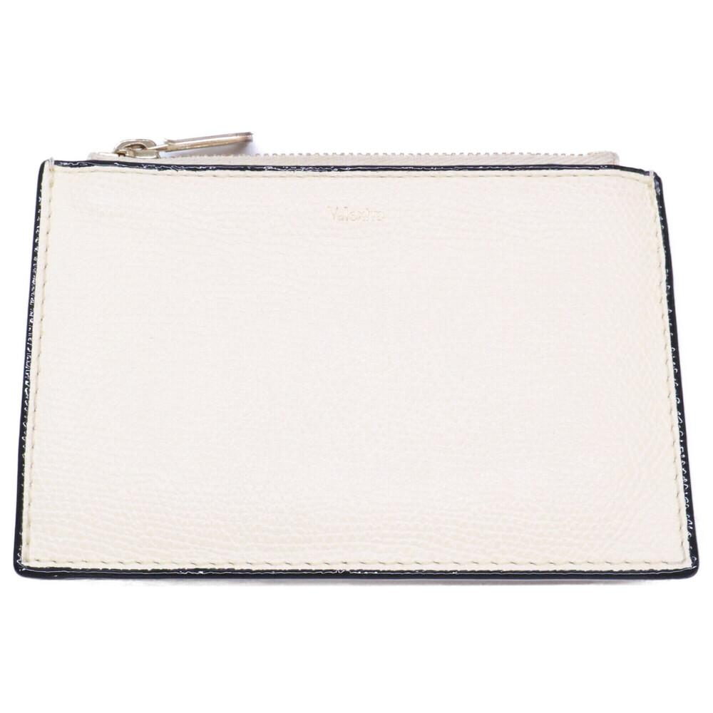 Valextra SGNL0009028LOCCP99WW Card Holder 3CC with Zip Wallet/Coin Case White...
